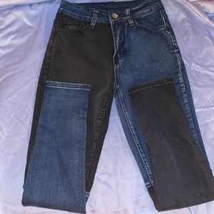 Shein multicolor skinny jeans